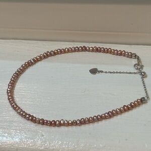 Pink Rice Freshwater Pearl Bracelet On Sterling Silver